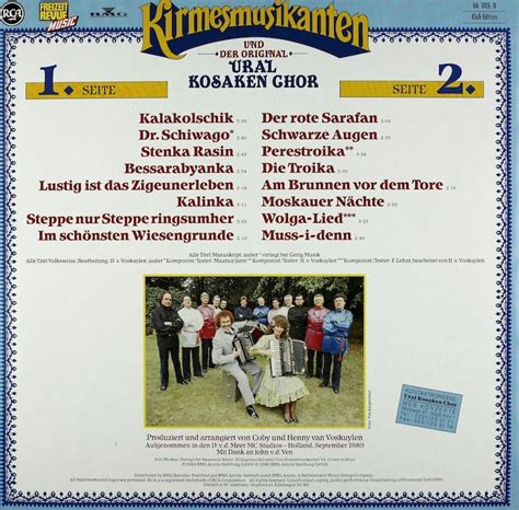 Kirmesmusikanten und der Original Ural Kosaken Chor. Goldene Melodien ...