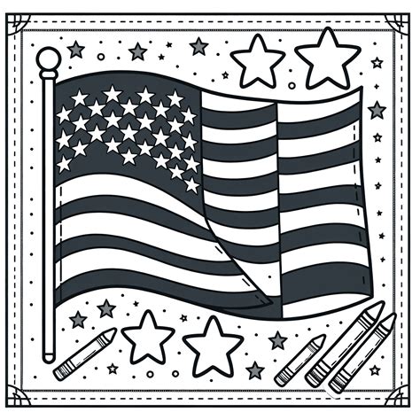 +55 American Flag Coloring Pages For Free (Printable)