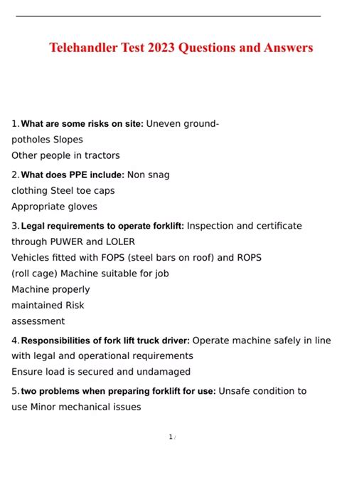 Image result for Mock Test Telehandler