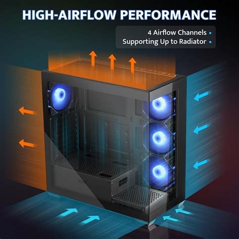 darkFlash ATX Mid-Tower PC Case, Pre-Install 4 PWM India | Ubuy