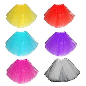 Jades : Ballerina Tutu Party Skirts for Girls - Set of 6 (30cm ...