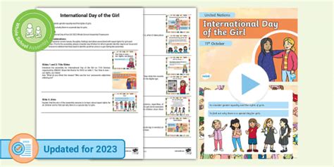 International Day of the Girl Whole-School Assembly Pack