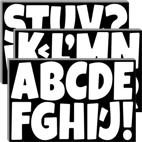 Amazon.com: Bemeol Bulletin Board Letters Set 18 Sheets 3 Inch Alphabet ...