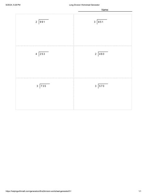 Image result for Random Long Division Problem Generator