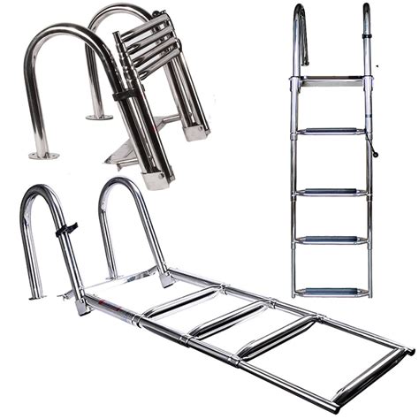 Boarding Ladders For Boats 4 Step Folding Pool Dock Pontoon ...