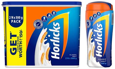 Horlicks Health & Nutrition Drink for Kids, 2x500g Combo | Classic Malt ...