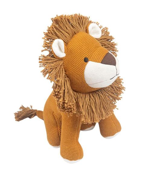 Nesta Toys Leo The Lion-Knitted Cotton Soft Toy-Encourages Imaginative ...