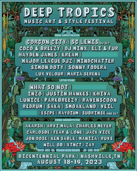 Deep Tropics Music, Art & Style Festival Returns To Nashville In 2023 — DJ LIFE Magazine