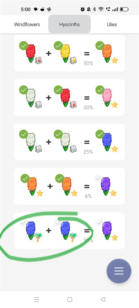 Flower breeding.. what does the little coconut tree symbol mean here? : r/acnh
