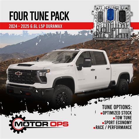 4 Tune Pack 2024-2026 Duramax L5P for HP Tuners – Motor Ops