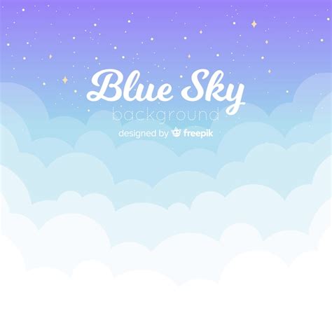 Flat blue sky background | Free Vector