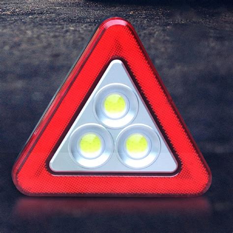 Triangle Warning Sign Triangle Car LED Work Light Road Safety Emergency ...