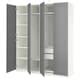 PAX / GULLABERG wardrobe combination, white/grey, 200x60x236 cm (783 ...