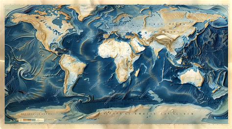 Premium Photo | Amazing detailed physical world map with precise relief and elevation information