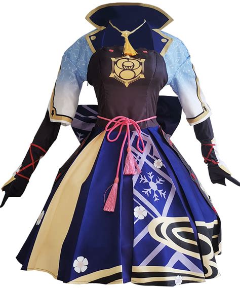 Buy MengXin Genshin Impact Kamisato Ayaka Cosplay Costume Lolita Dress ...