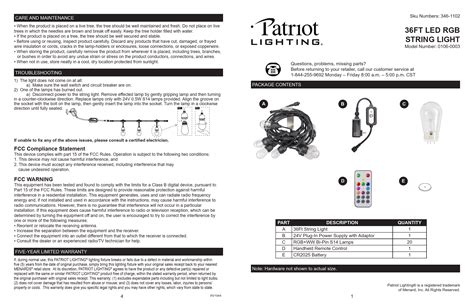 Patriot Lighting Device Database