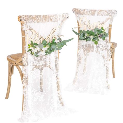 Buy Ling’s Moment Wedding Chair Signs Wedding Reception Chair Decor ...