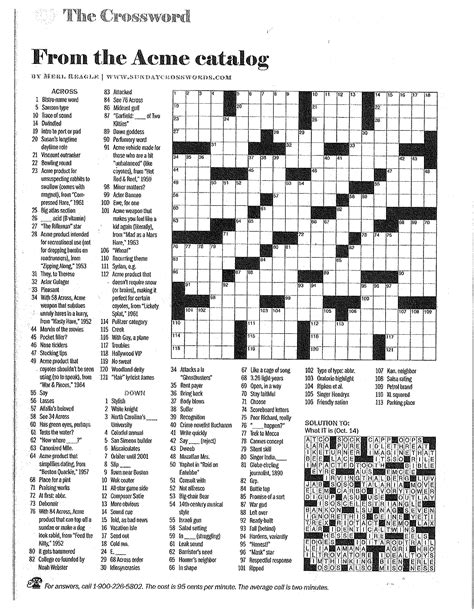 Merl Reagle Printable Crossword Puzzles - Printable Free Templates