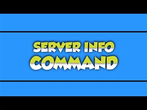 Image result for ServerInfo Command