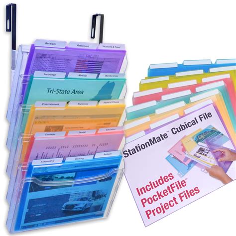 Ultimate Office StationMate Wall File Organizer, 5 Tier Cubicle ...