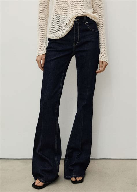 Flare jeans mid rise rinse wash - Women | MANGO OUTLET USA