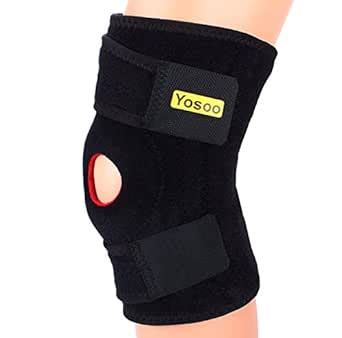 Yosoo Adjustable Neoprene Knee Support Brace with Basic Open Patella ...