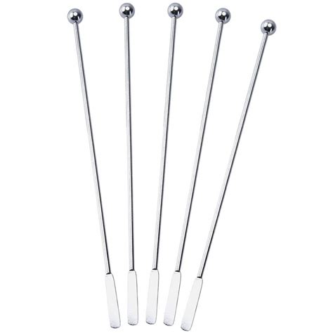 5 Pcs Stainless Steel Coffee Beverage Stir Sticks Cocktail Stirrers ...