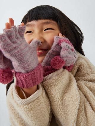 John Lewis Kids' Cat Flip Top Gloves, Pink