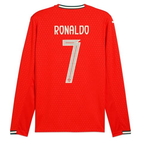 Ronaldo 7 - Portugal Home Puma Red Fullsleeves 2025 - Master Quality ...
