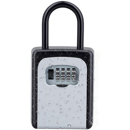 Key Lock Box, 4 Digit Combination Key Storage Lock Box with Code ...