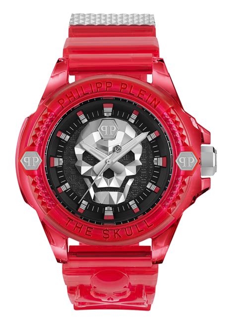 Philipp Plein Skull Synthetic Men Black + Silver Dial Quartz ...