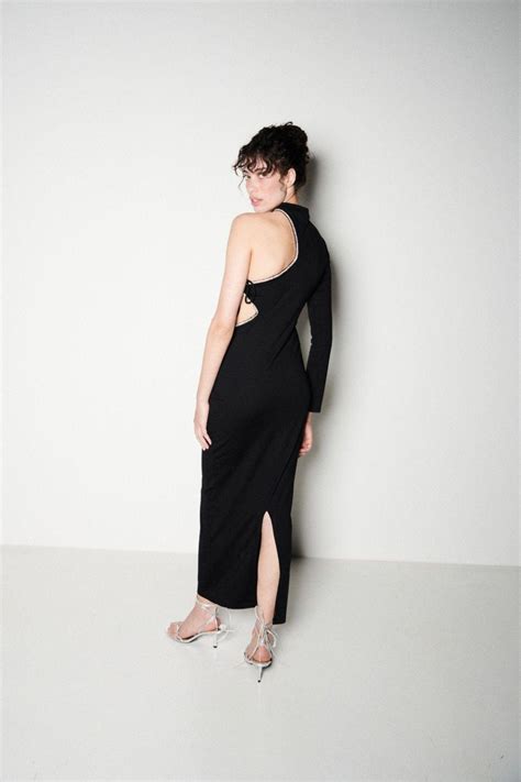 Asymmetric Cut Out Evening Gown – Sotbella