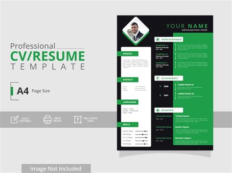 Profesjonalny, czysty, edytowalny, gotowy do druku, nowoczesny, płaski ...