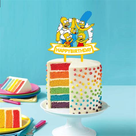Cakecery The Simpsons Edible Cake Image Topper Personalized Birthday ...