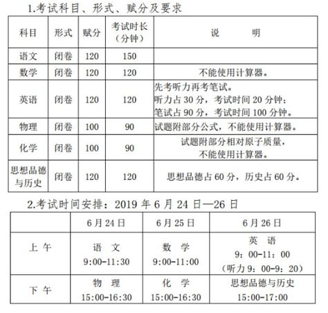 2019年广西中考考试时间 考试科目有哪些_初三网