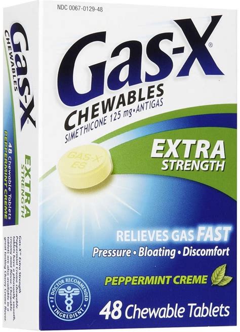 Buy Gas-X Antigas Extra Strength Chewable Tablets, Peppermint Creme 48 ...