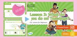 ESL Curriculum Level 3, Lesson 3 Worksheet (teacher made)