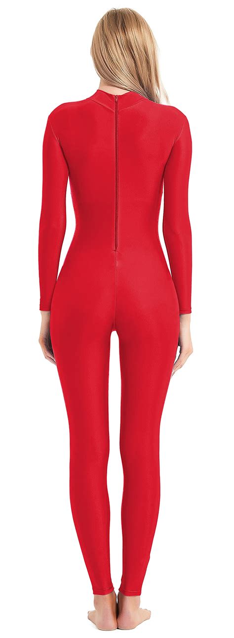 Speerise Adult High Neck Zip One Piece Unitard Full Body Leotard: Buy ...