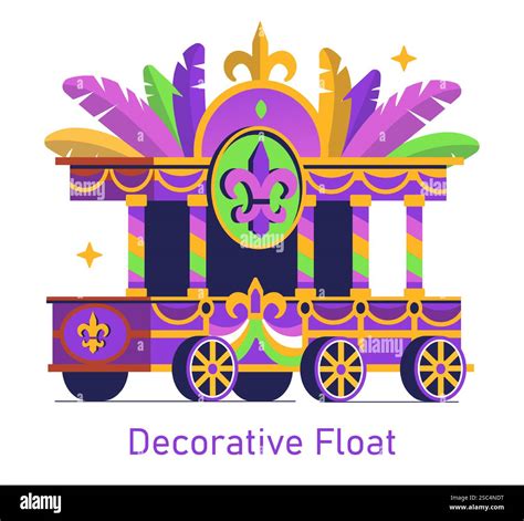 New orleans mardi gras parade float Stock Vector Images - Alamy