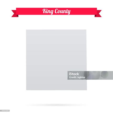 King County Texas Map On White Background With Red Banner Stock ...