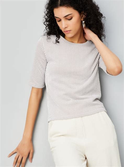 Buy Women Striped Knit Top Online at just Rs. 399.0 - 1000014462729 ...