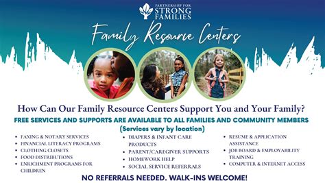 Resource Center Information - Partnership For Strong Families