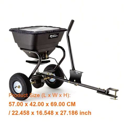 PLANTCRAFT 30kg Tow Behind Broadcast Spreader - 26L Capacity Rotary ...