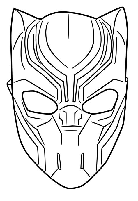 Black Panther Mask Coloring