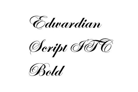 Edwardian Script ITC Bold Font - Free Font Download