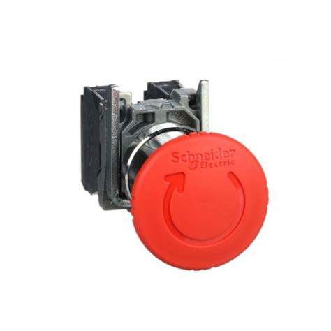 XB4BS8445 - Emergency stop switching off, metal, red mushroom, 40, 22 ...