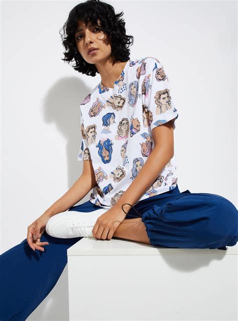 Buy URB_N Women Oversized Graphic Printed T-shirt Online at just Rs ...