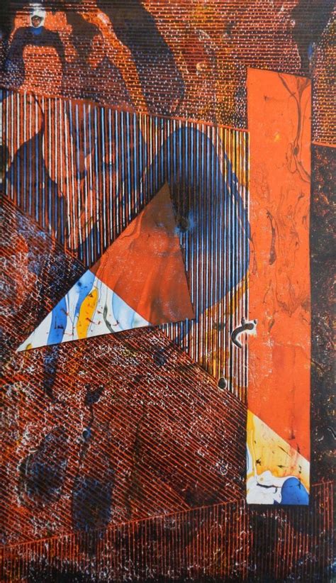 "Life 5": Brown Printmaking (14x12) by Radhika Barve – ArtZolo.com