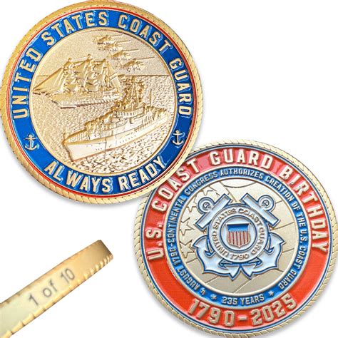 2025 Limited Edition US Coast Guard Birthday Coin - Coins for Anything ...