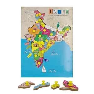 Shree Ji Traders India Map Learning Board for 3+ Years Kids : Amazon.in ...